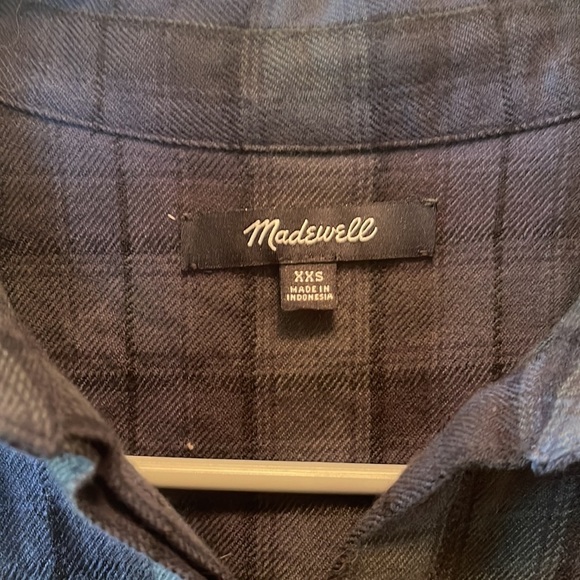Madewell Tartan Flannel Plaid Shirt Dress - Picture 6 of 8